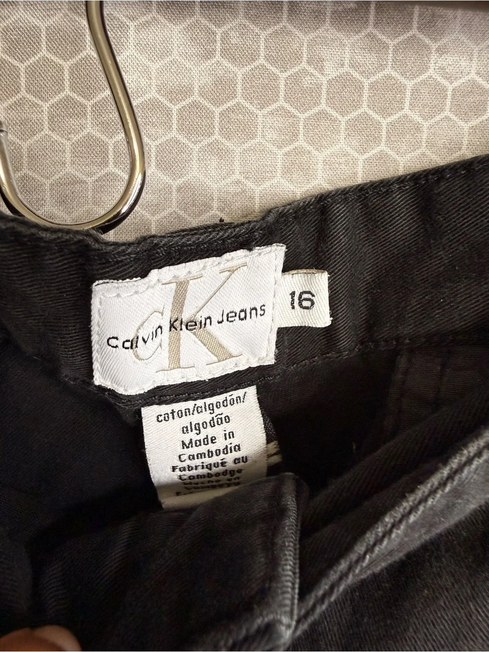 Calvin Klein Women's Black Denim Shorts Size 16